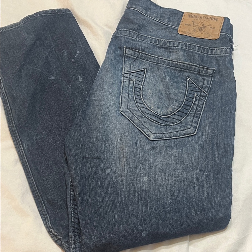 True Religion Faded Indigo Bootcut Jeans